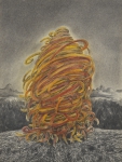Wieland Payer, Pionier VII, 2010, charcoal and pastel on paper, 40 x 30 cm