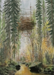 Wieland Payer, Nest, 2012, oil on balsa MDF, 25 x 18 cm