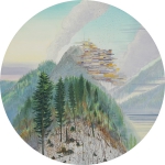 Wieland Payer, Silver Mountain, 2013, oil, d = 32 cm