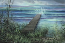 Wieland Payer, Lago, 2015, pastel and charcoal on MDF, 100 x 150 cm, Foto: Herbert Boswank