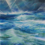 Eismeer-2022-Pastell-und-Aquarell-auf-grundiertem-MDF-100x100cm