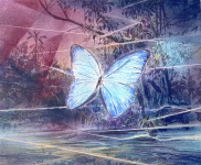Begleiter-2023-Pastell-Aquarell-und-Tusche-auf-grundiertem-MDF-28x34cm