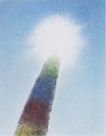 Abflug-2010-Kohle-und-Pastell-auf-Papier-auf-MDF-45-x35-cm