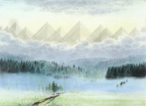 Hochgebirge-2013-Pastell-und-Kohle-auf-Papier-auf-MDF-40-x-55-cm