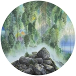 Jungle2013-pastel-on-paper-on-balsa-MDF-d.110cm-