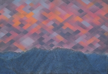 Flimmern-2014-Pastell-und-Kohle-auf-Papier-auf-MDF-40-x-60-cm