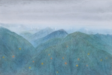 Lichter-2014-Pastell-und-Kohle-auf-Papier-auf-MDF-40-x-60-cm