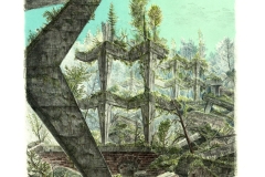 Temple-IX-2014-Lithografie-auf-Buetten-7-Farben-55-x43-cm