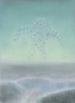Payer, Wieland:  Leviathan;  2015, Pastell und Kohle auf MDF,  350 x 255 mm,     Foto: Herbert Boswank