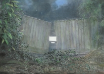 Payer, Wieland: Eingang;  2015, Pastell und Kohle auf MDF, 500 x 700 mm,      Foto: Herbert Boswank