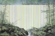 Payer, Wieland:  Wehr; 2015, Pastell und Kohle auf MDF, 1000 x 1500 cm     Foto: Herbert Boswank