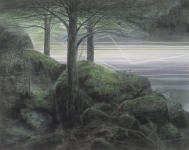 Payer, Wieland:  PATH; 2016, Pastell und Kohle auf MDF, 780 x 980 mm,     Foto: Herbert Boswank