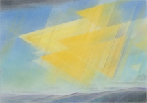 Payer, Wieland:  SAIL; 2016, Pastell und Kohle auf MDF, 350 x 500 mm,    Foto: Herbert Boswank