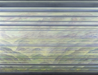 Payer, Wieland: Thorsmörk;  2017, Pastell und Kohle auf grundiertem MDF, 145 x 190 cm     Foto: Herbert Boswank