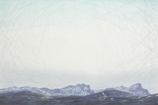 Payer, Wieland:  Ultima Thule; 2017, Pastell und Kohle auf grundiertem MDF, 80 x 120 cm      Foto: Herbert Boswank