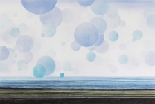 Payer, Wieland: ATLANTIC; 2018, Pastell und Kohle auf grundiertem MDF, 800 x 1200 mm     Fotro: Herbert Boswank