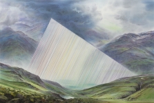 Payer, Wieland:  KANTE; 2018, Pastell auf grundierter MDF, 80 x 120 cm    Foto: Herbert Boswank