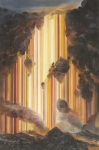 Payer, Wieland: LAVA FOSS; 2018, Pastell auf grundierter MDF,  190 x 125 cm   Foto: Herbert Boswank