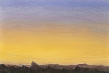 Payer, Wieland: MIDNIGHT;  2018, Pastell auf grundierter MDF, 80 x 120 cm    Foto: Herbert Boswank