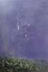 Payer, Wieland:  REVOLUTIONÃ„RE ZELLE; 2019, Pastell, Auqarell und Kohle auf grundiertem MDF,  180 x 120 cm         Foto: Herbert Boswank