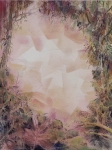 Payer, Wieland:  Druse;  2023, Pastell, Aquarell und auf grundiertem MDF, 40 x 30 cm,      Foto: Herbert Boswank