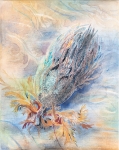 Fund-I-Pastell-und-Aquarell-auf-Leinwand-24x30cm
