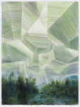 Payer, Wieland: Quest 1; 2025, Pastell, Aquarell, Kohle und Bleistift auf Papier, 480 × 360 mm,      Foto: Herbert Boswank